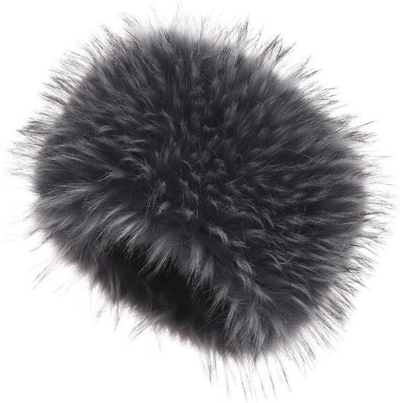 Women\'s Grey With Tips Winter Faux Fur Cossak Russian Style Hat Warm Cap